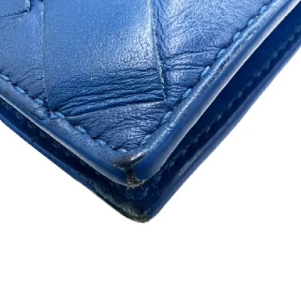 Bottega Veneta Vintage Pre-owned Leather wallets Blue Heren
