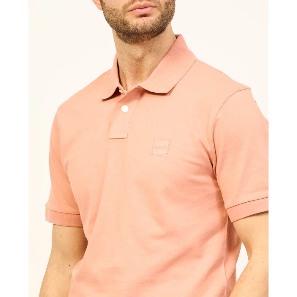 Boss Roze Polo Passenger T-shirt Pink Heren