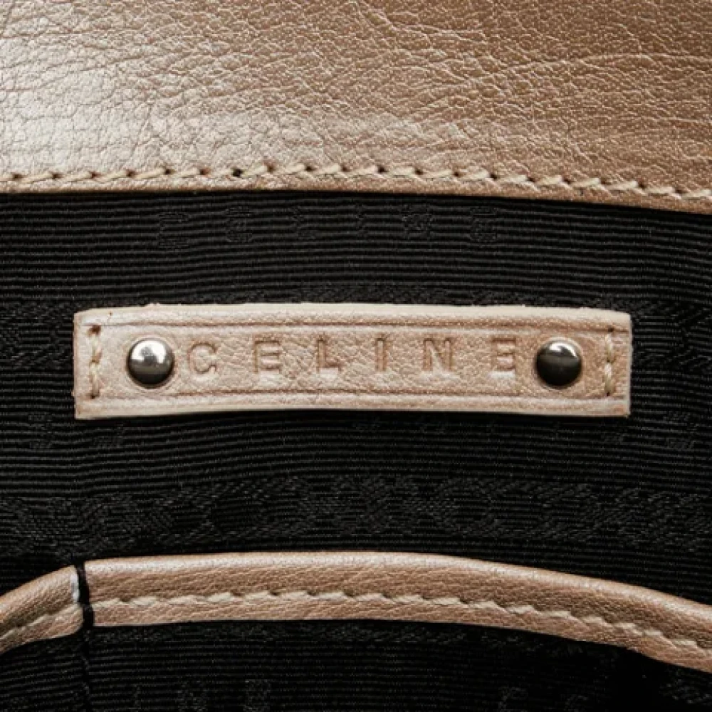 Celine Vintage Pre-owned Leather celine-bags Beige Dames