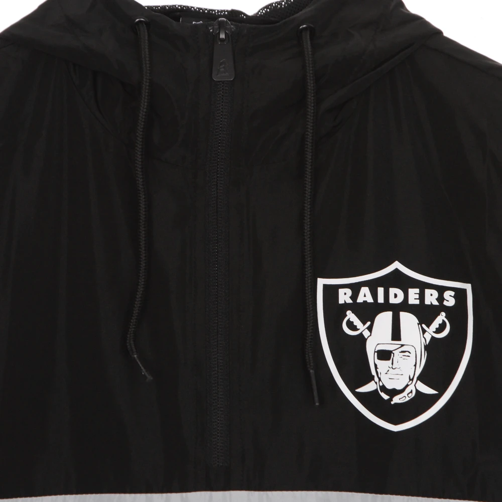 new era Lasrai Zwarte Windbreaker Jas Black Heren