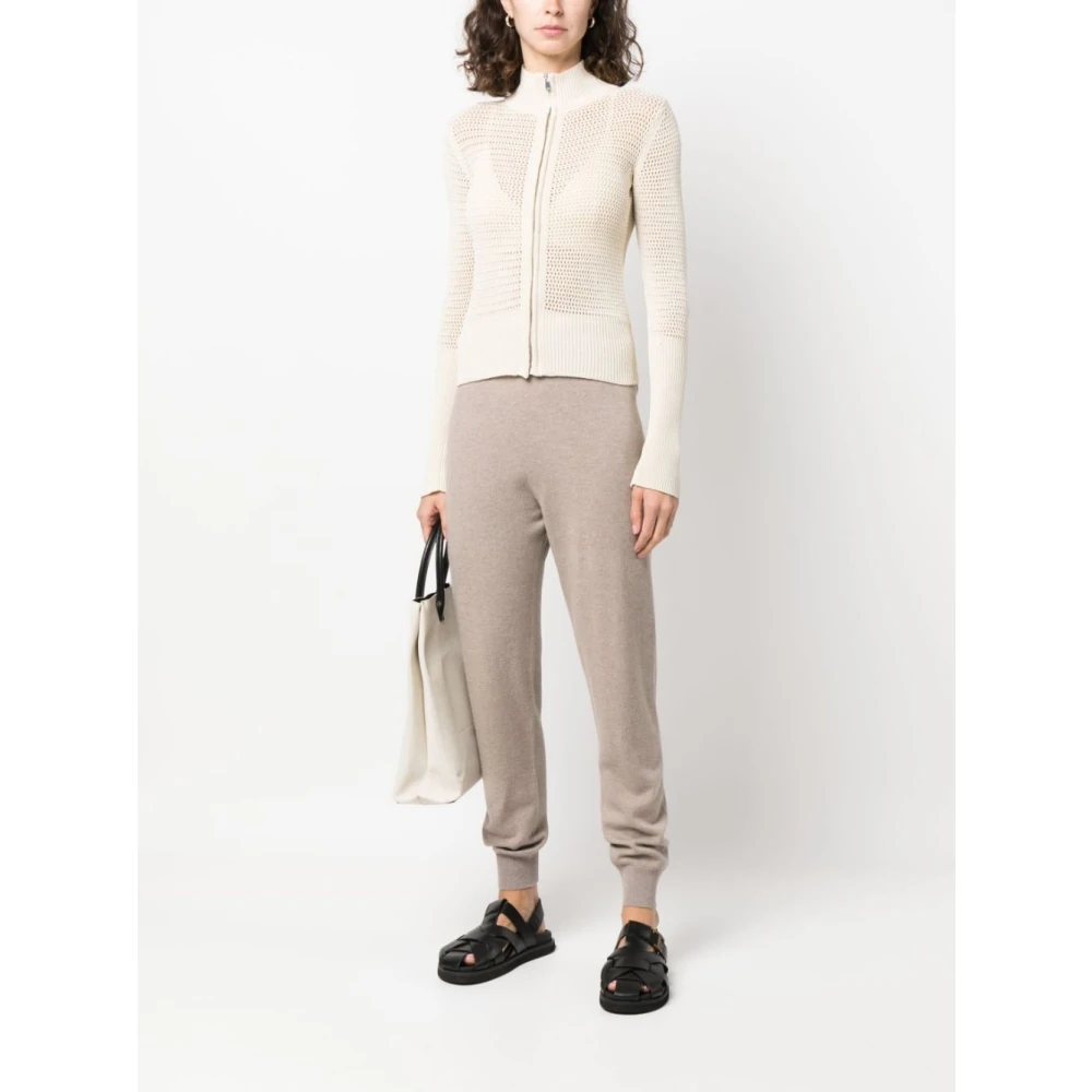 Fabiana Filippi Gebreide Hoge Taille Broek Duif Grijs Gray Dames