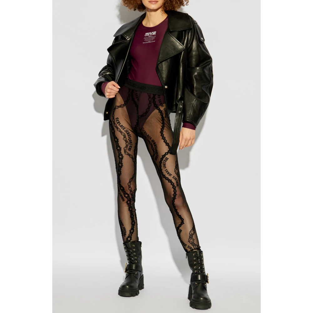 Versace Jeans Couture Bodysuit met logo Purple Dames
