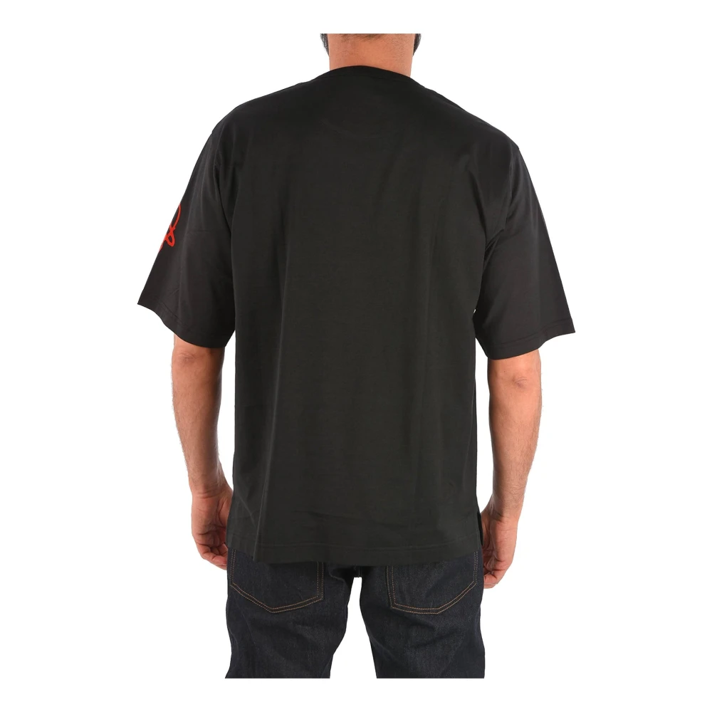 Dolce & Gabbana Logo Print Katoenen T-shirt Mannen Black Heren