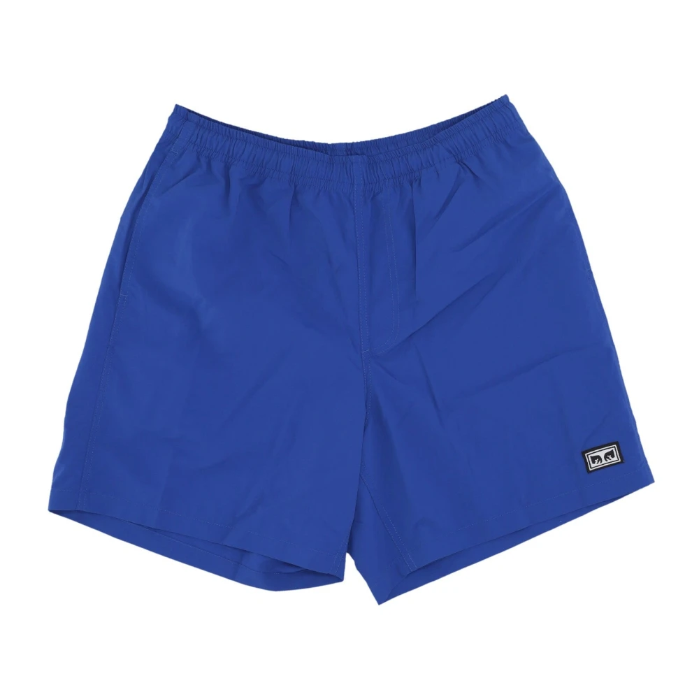 Obey Nylon Surf Shorts Blauw Blue Heren