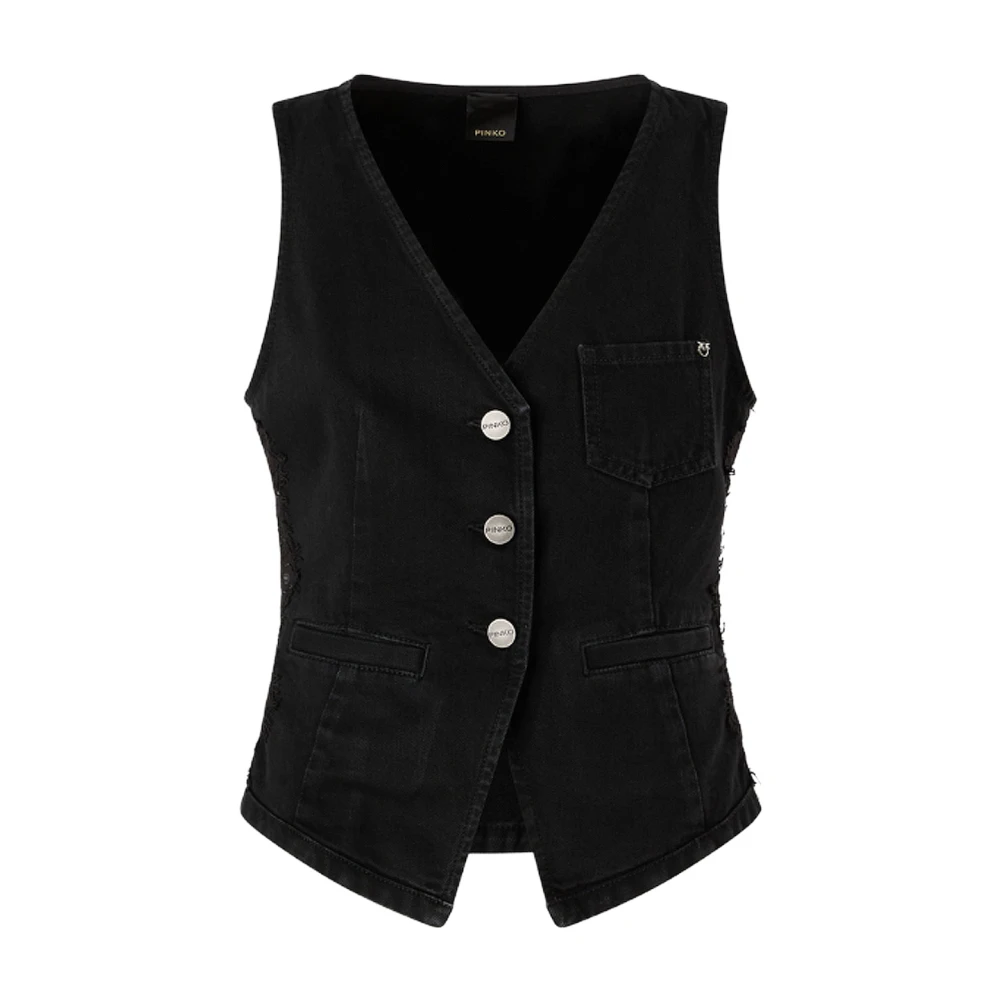 Pinko Women's Black Gardener Vest - Waistcoats - M - Jackets