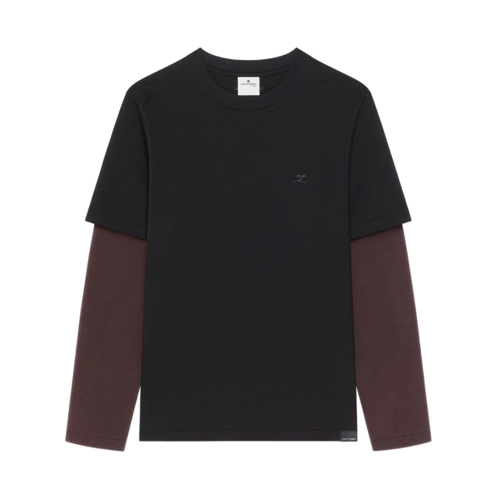 Courrèges Long Sleeve Hauts Femme Tops Noir 40 Fr