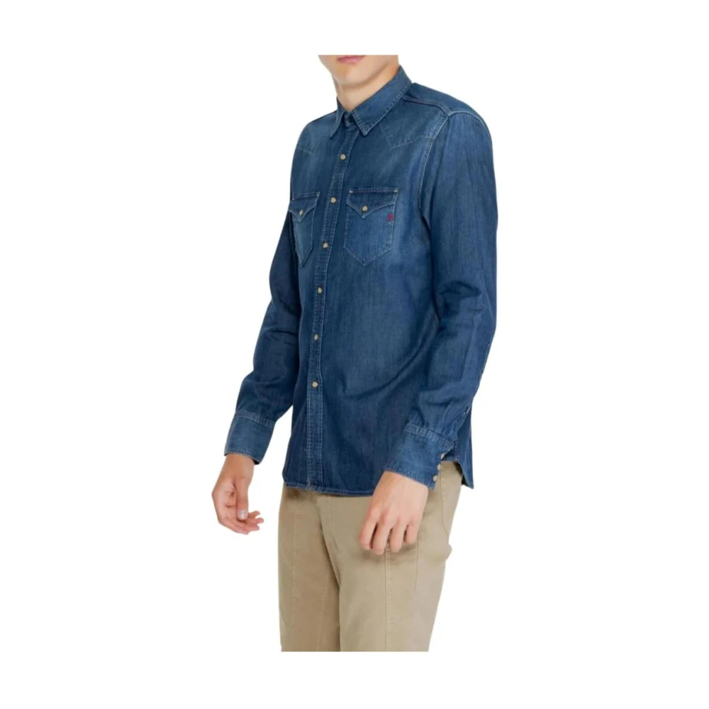 Replay Denim Jeans Shirt met Zakken Blue Heren