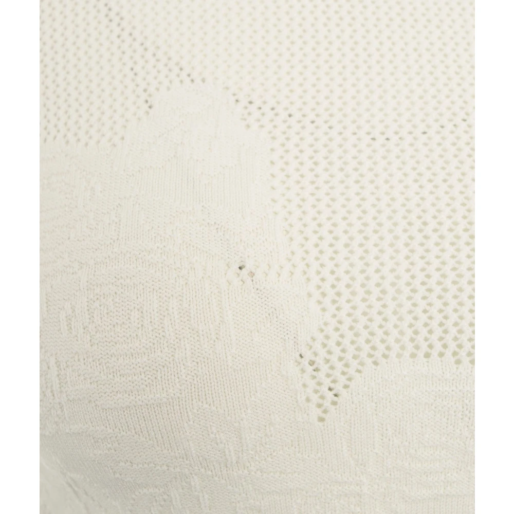 Blugirl Witte Trui met Rozenpatroon White Dames