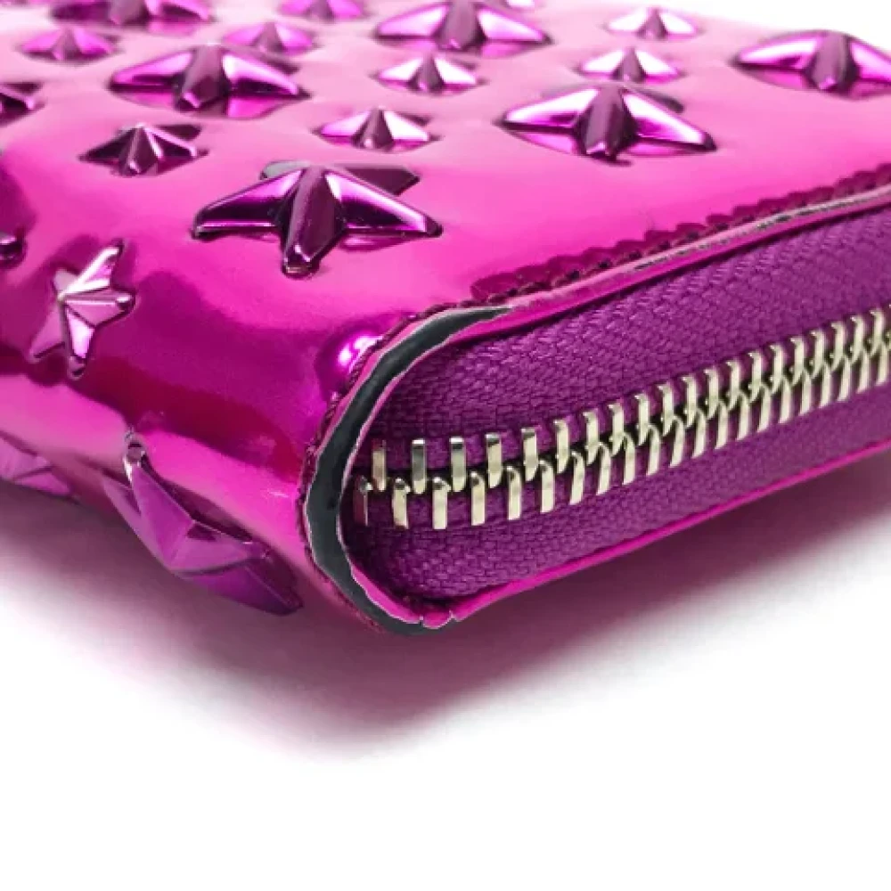 Jimmy Choo Pre-owned Leather wallets Purple Dames