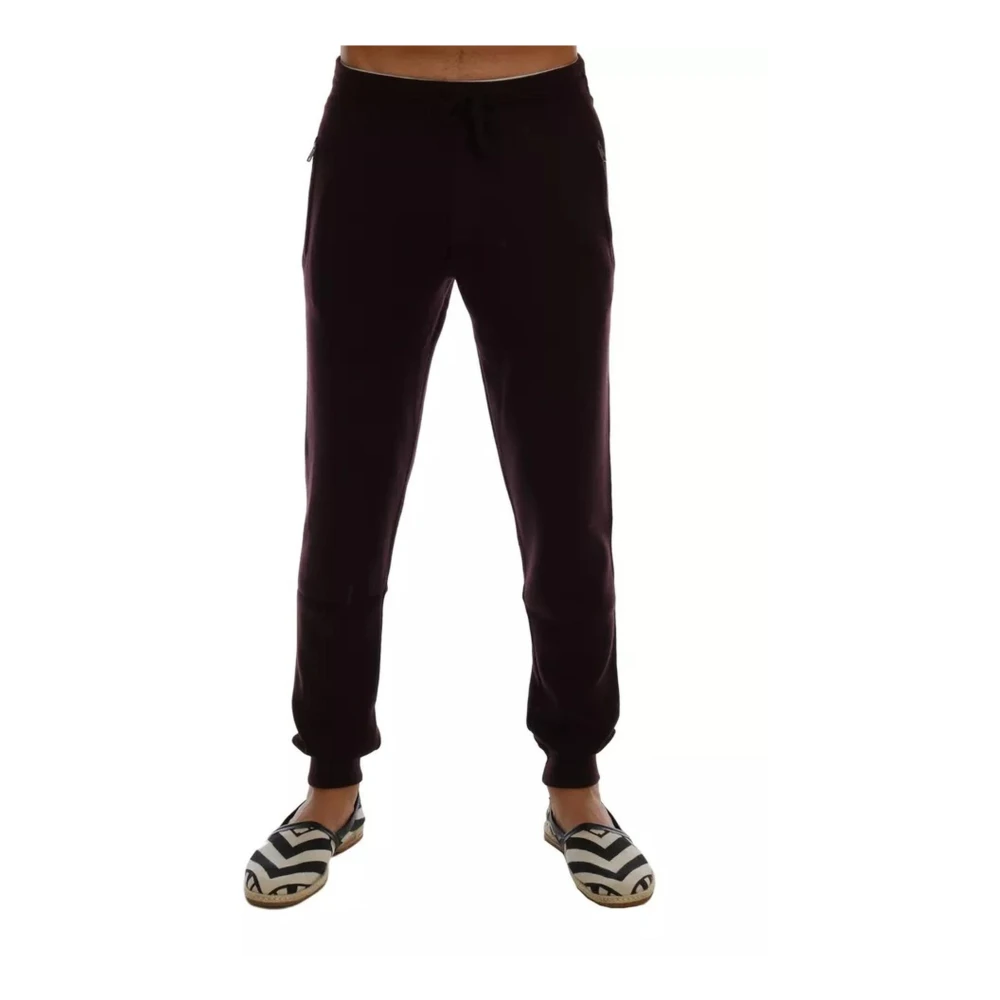 Dolce & Gabbana Kasjmier Gym Rits Sportbroek Paars Purple Heren