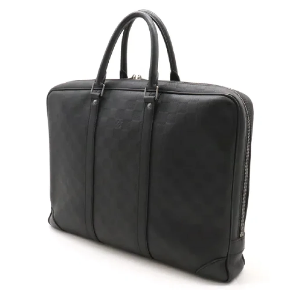 Louis Vuitton Vintage Pre-owned Leather briefcases Black Dames
