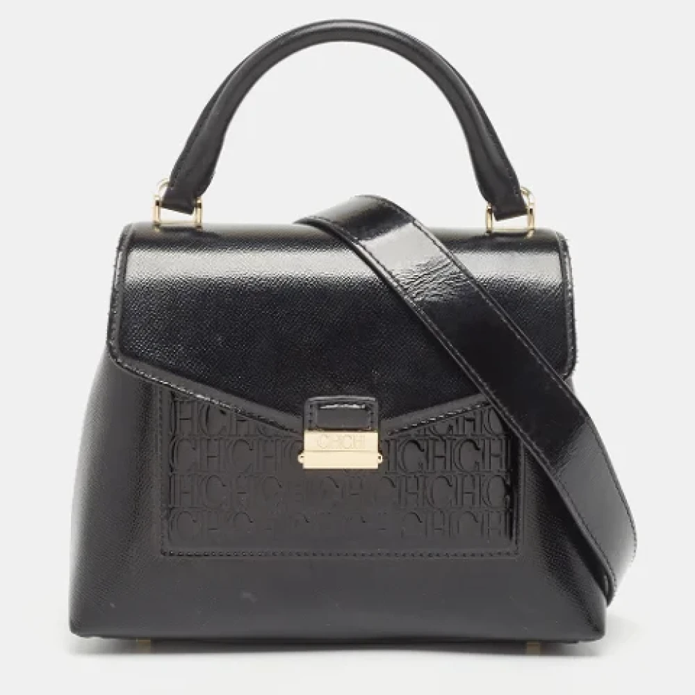 Carolina Herrera Pre-owned Leather handbags Black Dames