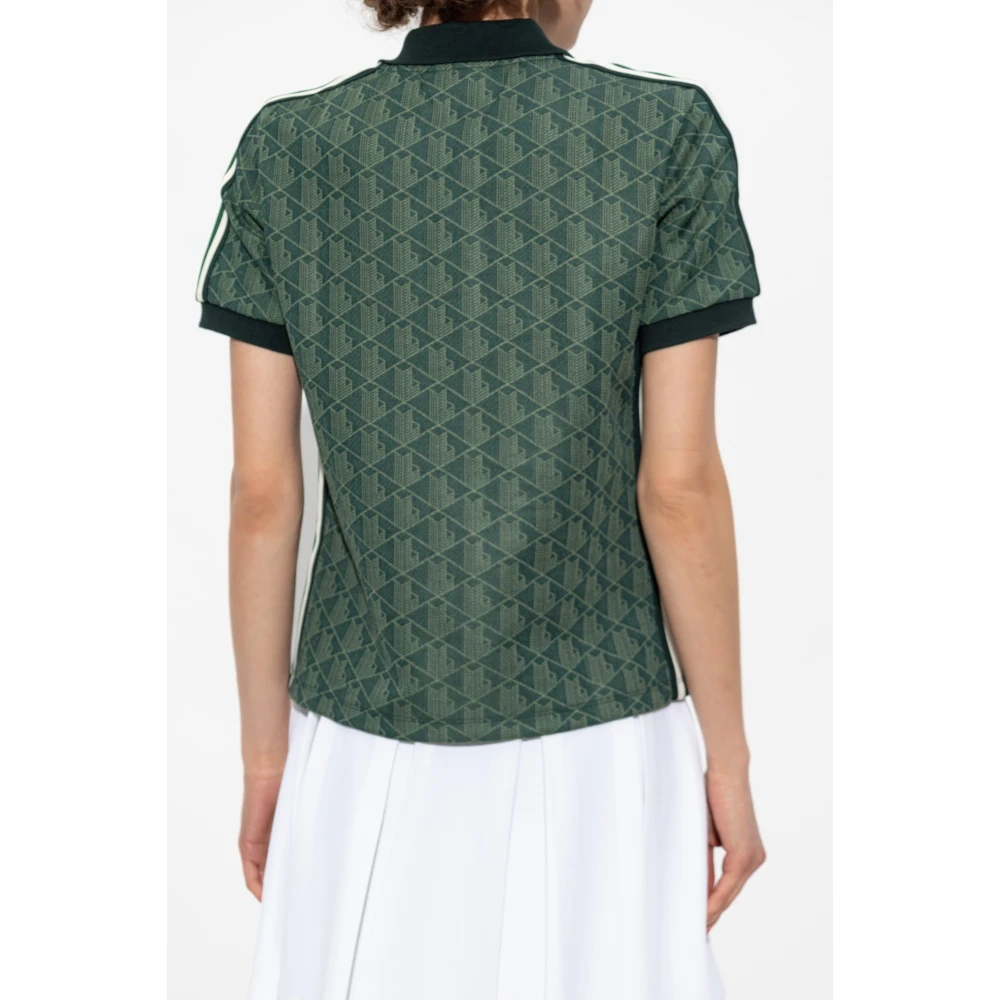 Lacoste Polo met monogram Green Dames