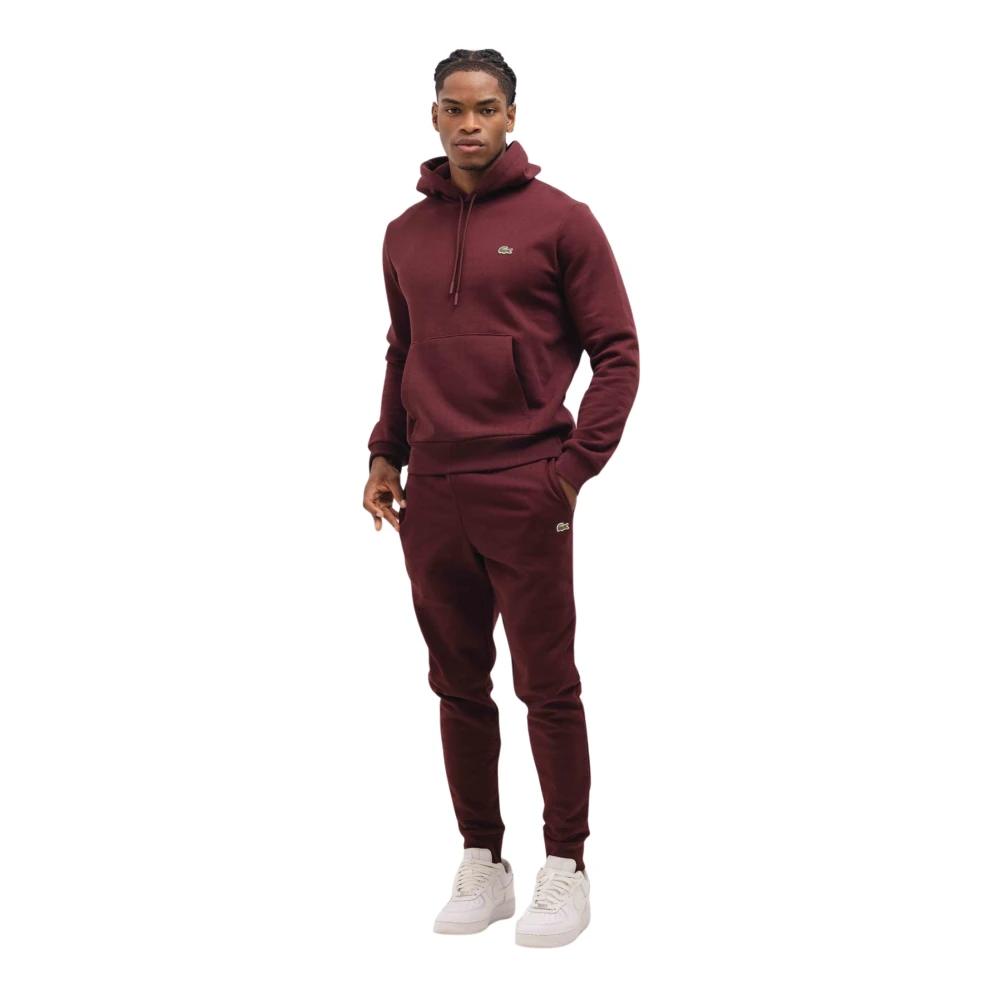 Lacoste Hooded Trainingspak Red Heren