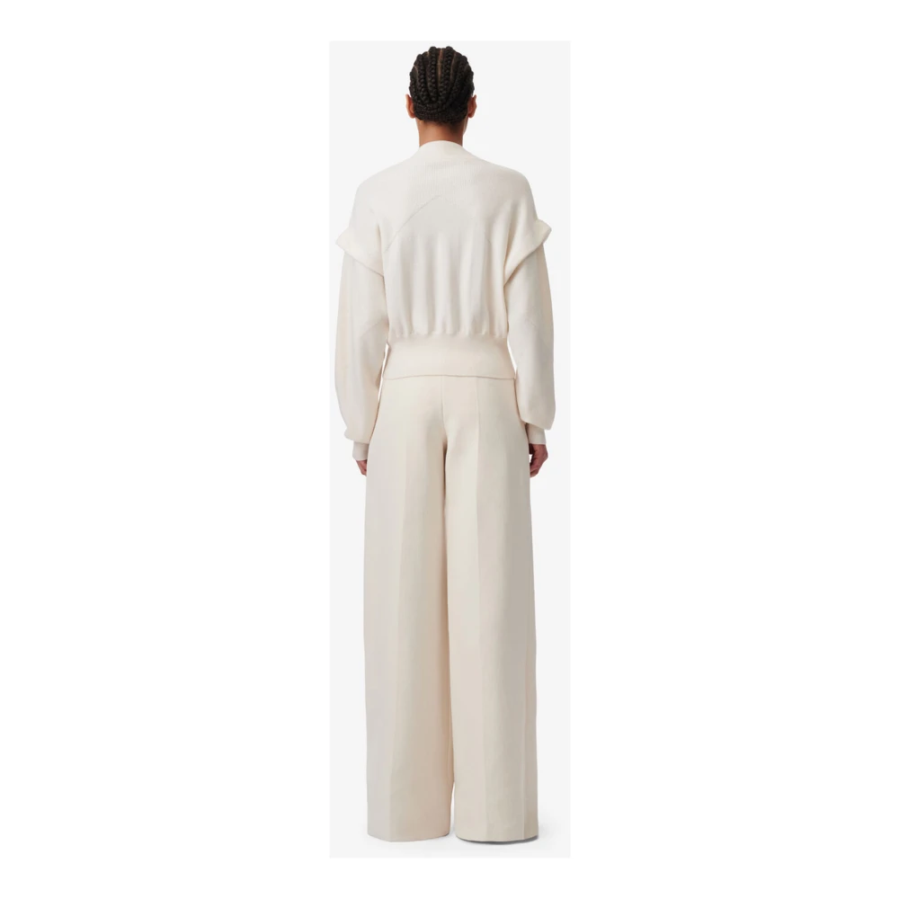 IRO Beige Gebreide V-hals Trui Beige Dames