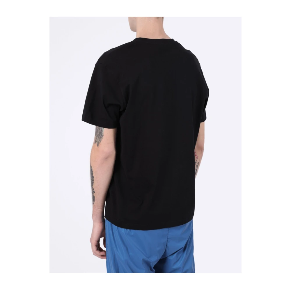 Givenchy Zwarte Logo Relief Katoenen T-Shirt Black Heren