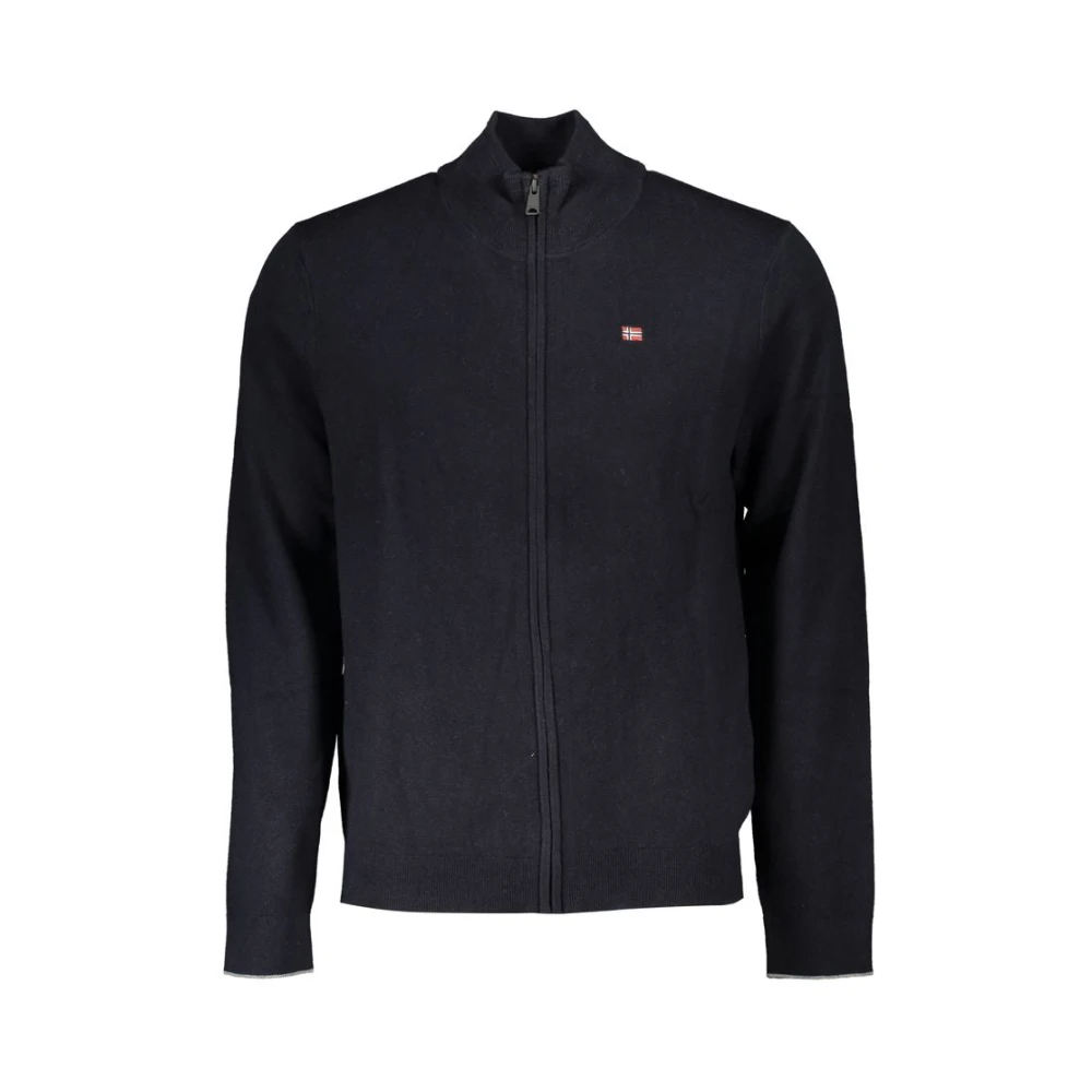 Napapijri Zwarte Stof Heren Pullover Trui Black Heren