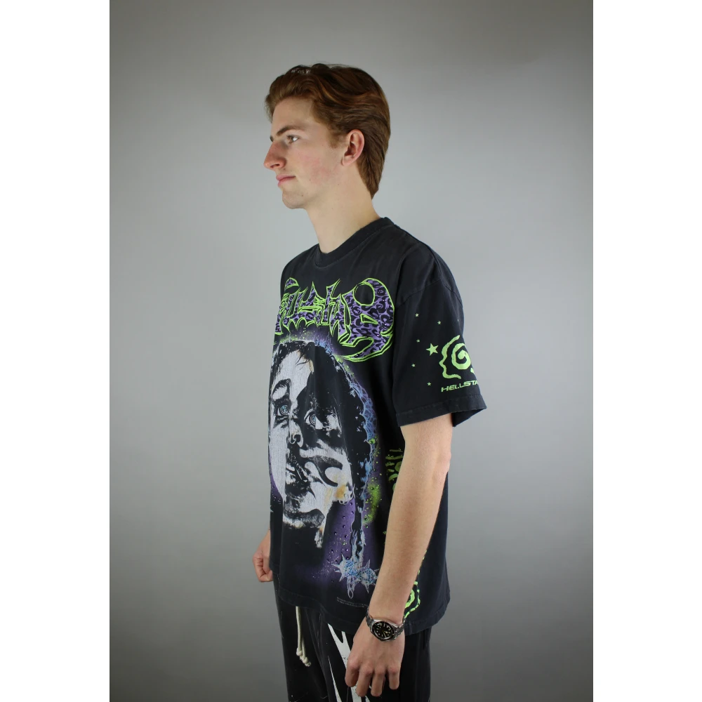 Hellstar Amen Grafisch Zwart T-Shirt Multicolor Heren