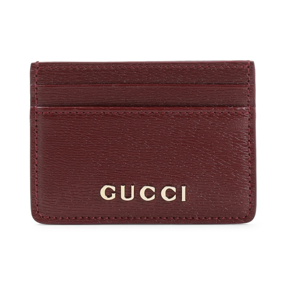 Gucci Rött Kortfodral Red, Dam