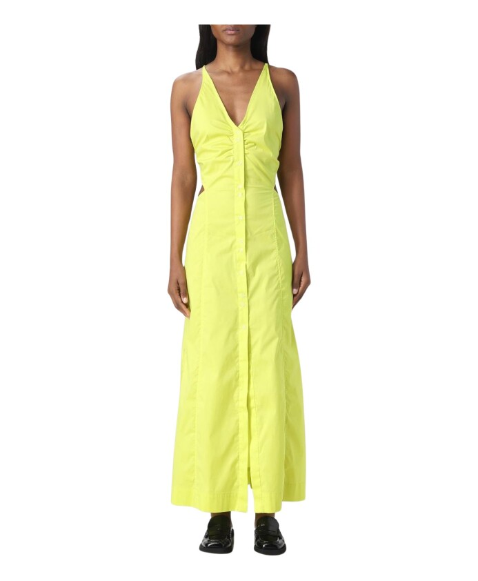 robe-maxi-jaune-fermeture-bouton