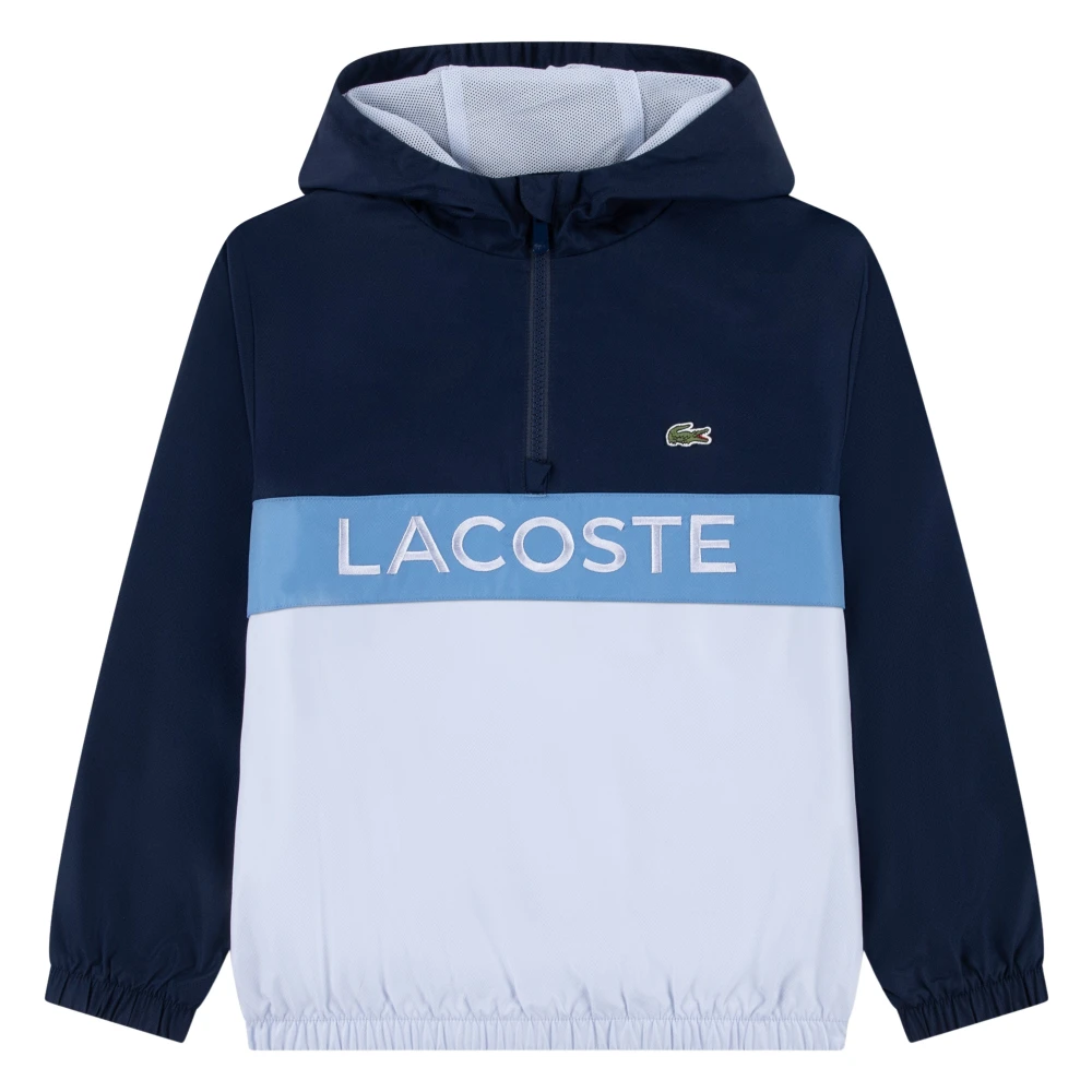 Lacoste Boys Blue Light Jackets, 4 Y, Packable Pullover Jacket