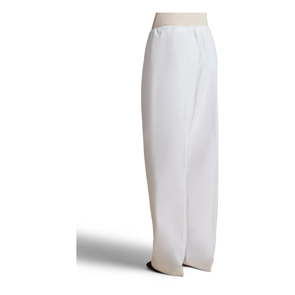 Khaite Witte Broek met Elegante Plooien White Dames