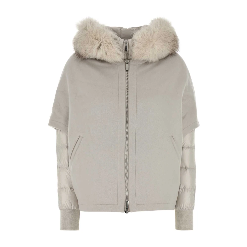 Moorer Pegaso donsjack van krijtpolyester White Dames