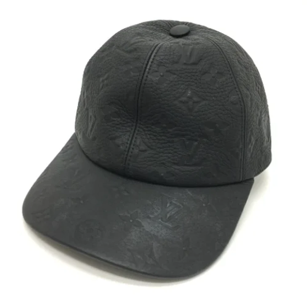 Louis Vuitton Vintage Pre-owned Leather hats Black Dames