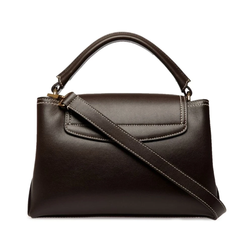 Bally Koffiebruine Top Handvat Schoudertas Brown Dames