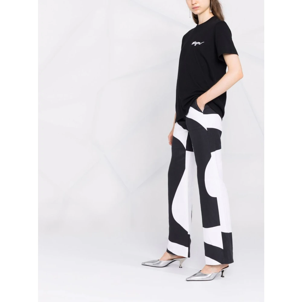 Msgm Casual Katoenen T-Shirt Black Dames