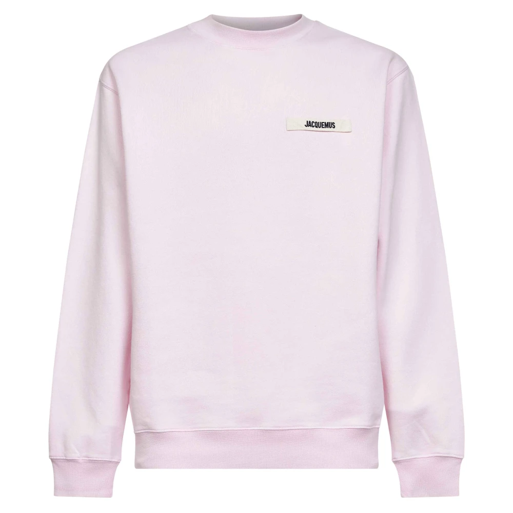 Jacquemus Pink Sweatshirts, Male, Xl, Gros Grain Sweatshirt