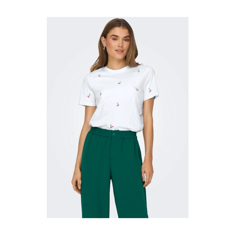 Only Life O-Neck Top voor Junioren White Dames