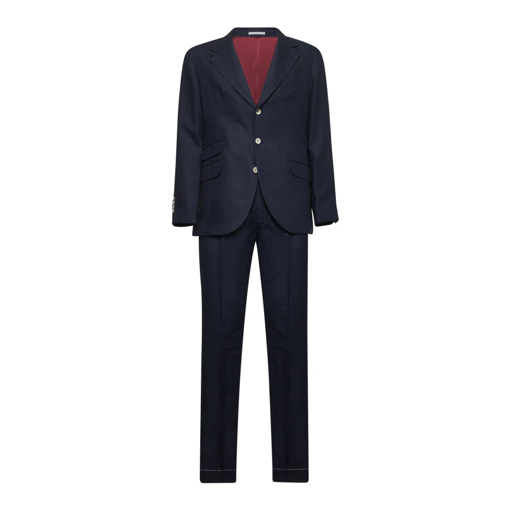 BRUNELLO CUCINELLI Blauwe Asymmetrische Knoop Jurk Blue Heren