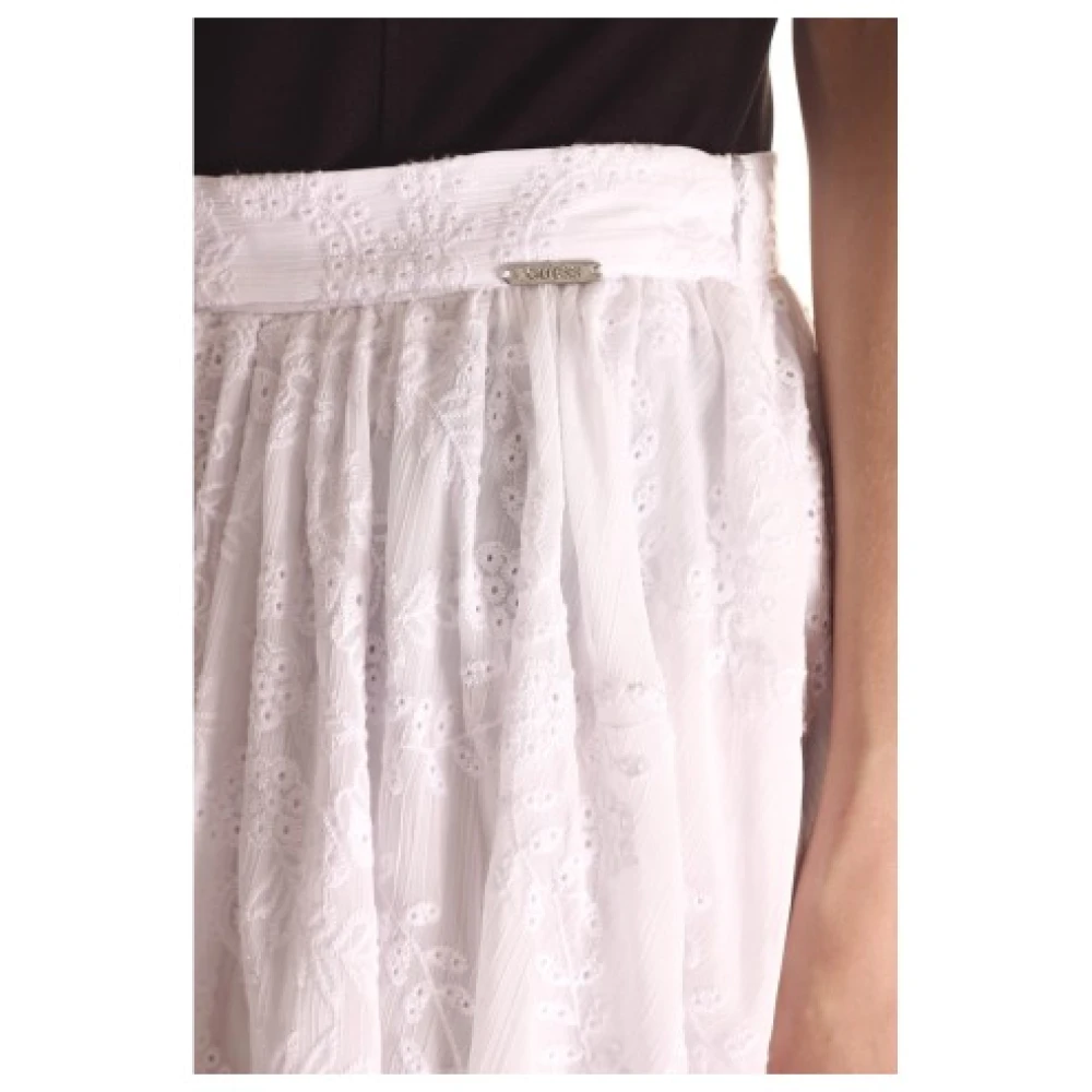 Guess Polyester Rok voor Vrouwen White Dames