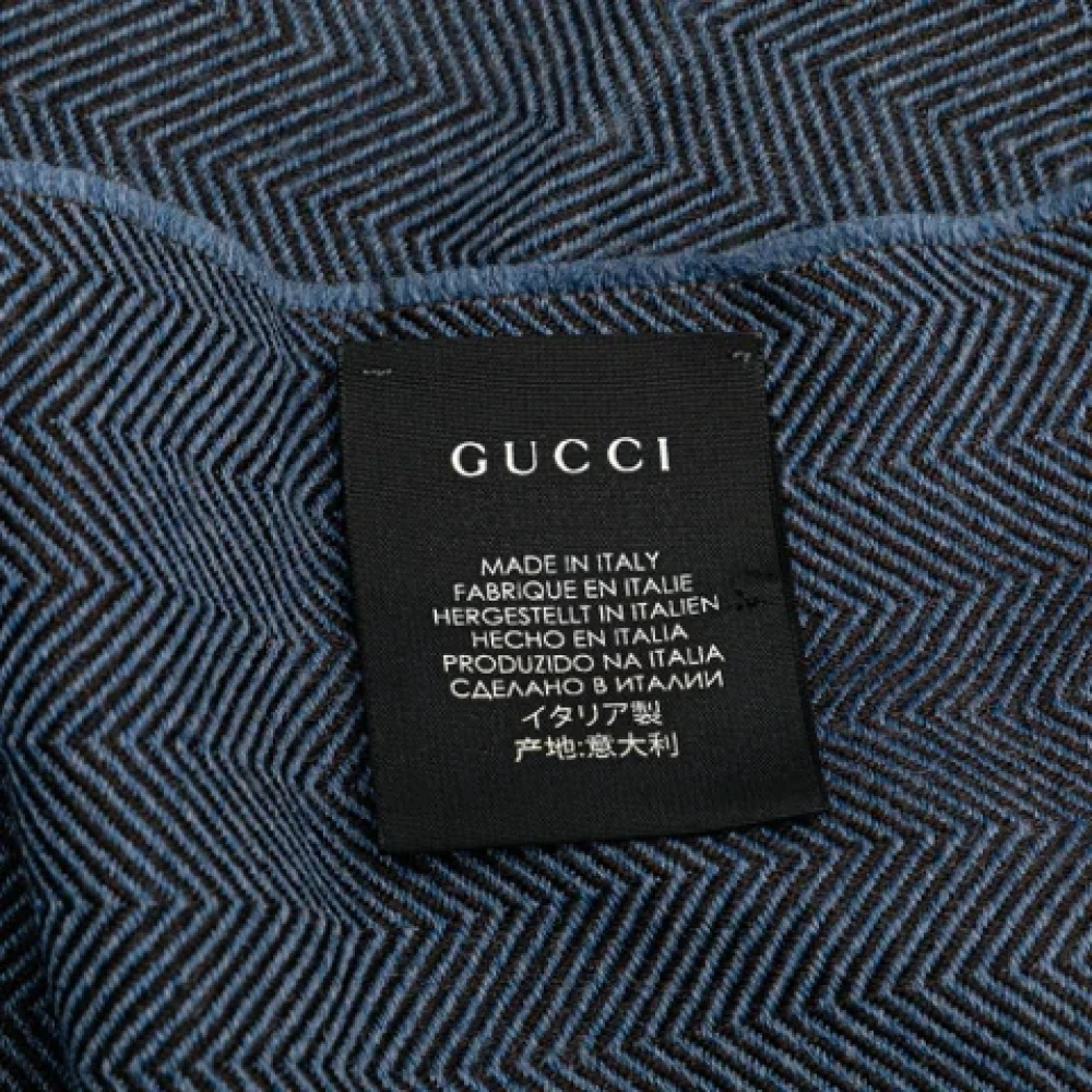 Gucci Vintage Pre-owned Wool scarves Brown Dames