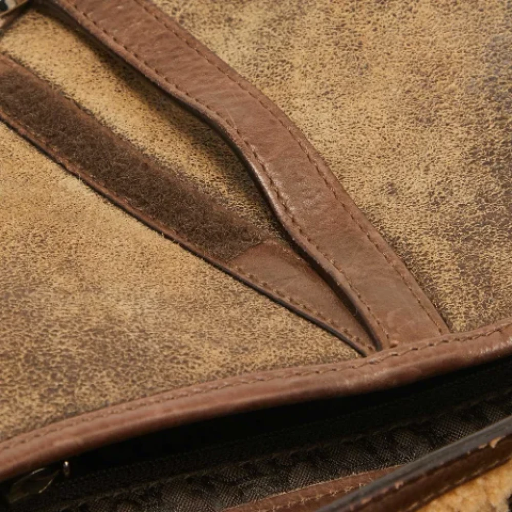 Dior Vintage Pre-owned Leather dior-bags Beige Dames