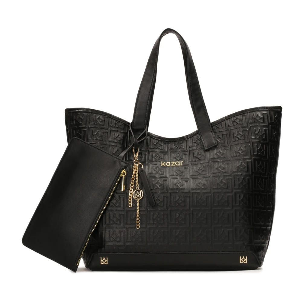 Kazar Zwarte schoudertas met etui en sleutelhanger Black Dames