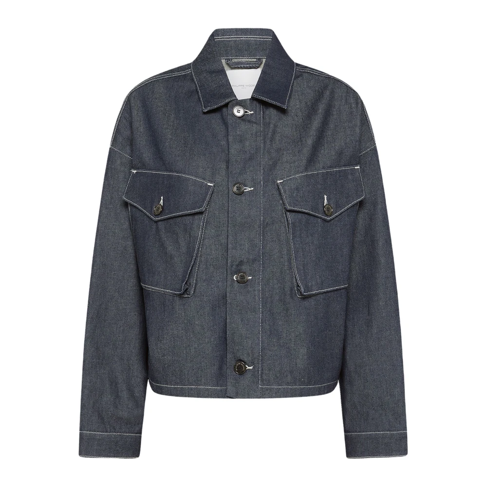 Jackets > Denim Jackets - - Philippe Model - Modalova