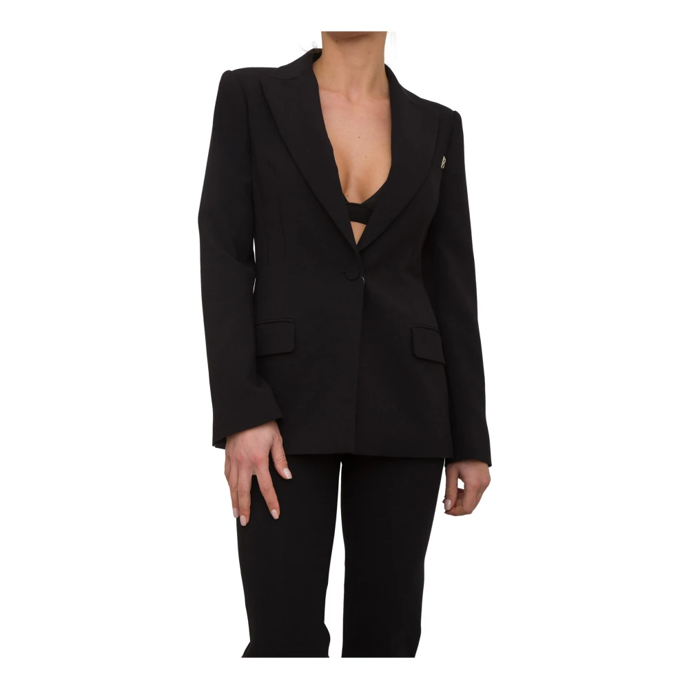 Blugirl Kvinno Svart Jackor Dam, S, Polyester, Jacka För R