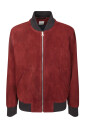 blouson-bomber-rouge-en-daim