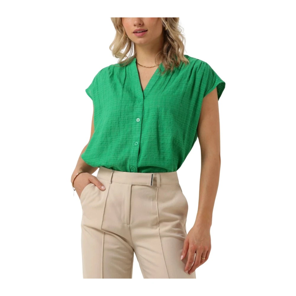 Stella Forest Groene Mouwloze Blouse Green Dames