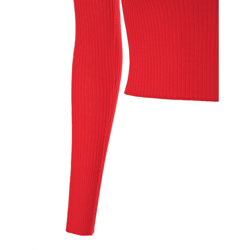 drykorn Zachte Gebreide Trui met Ronde Hals Red Dames
