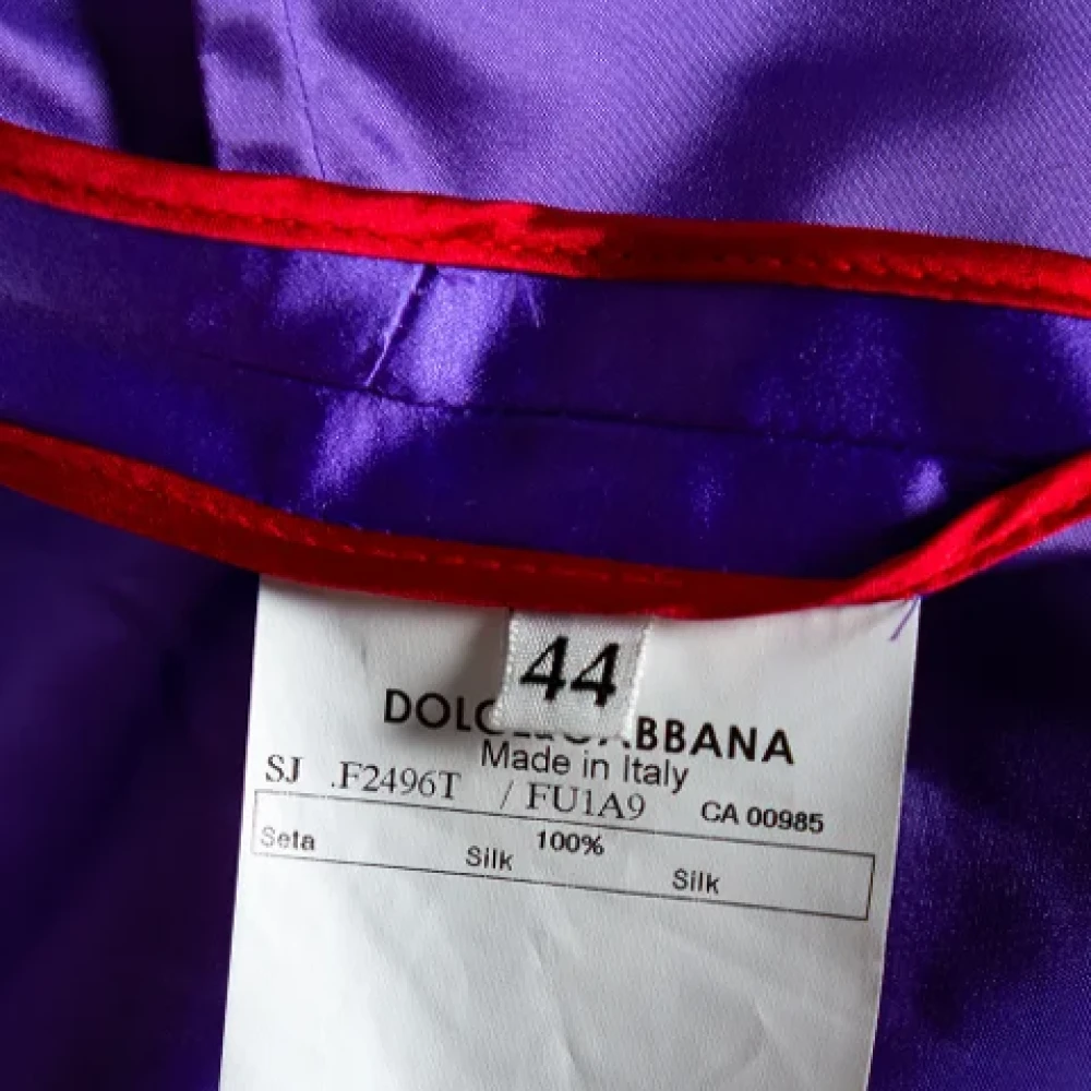 Dolce & Gabbana Pre-owned Satin outerwear Purple Dames