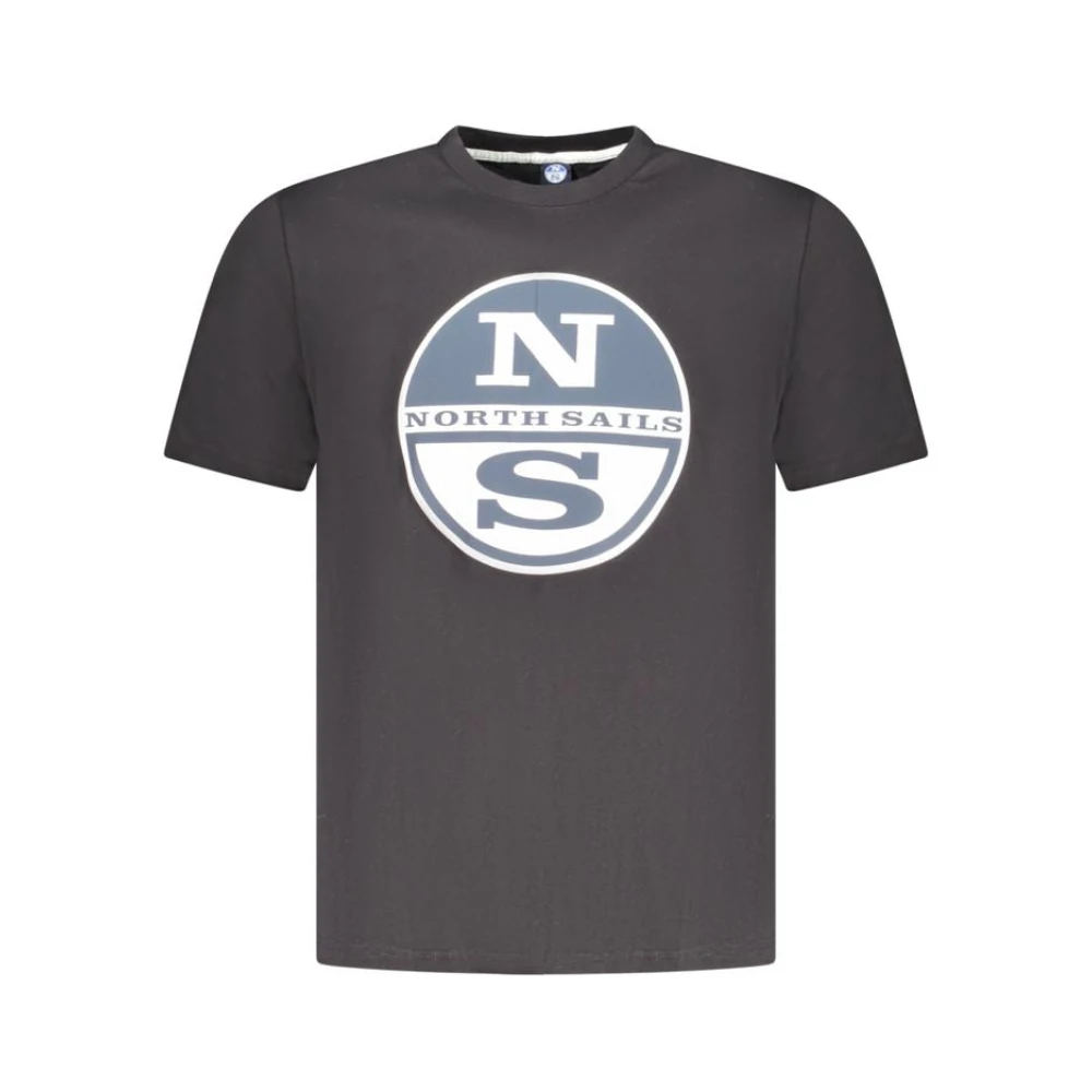 North Sails Herr Svart Toppar S, Bomull, Bomull T-Shirt