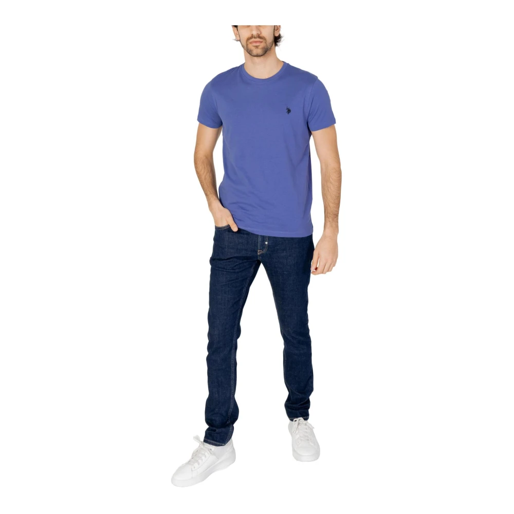 Antony Morato Blauw Kort T-shirt Lente Zomer Blue Heren