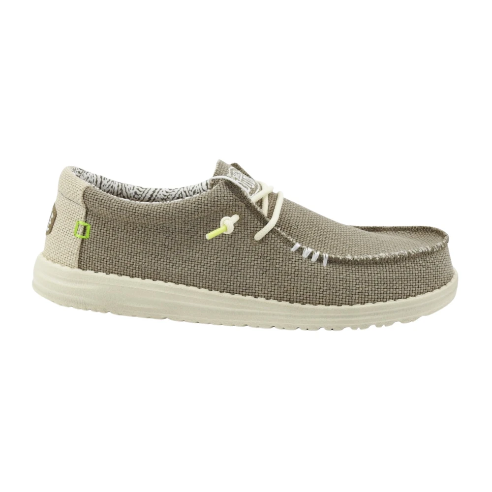 Hey Dude Beige Laced Shoes, Male, 11 Uk, Wally Braided