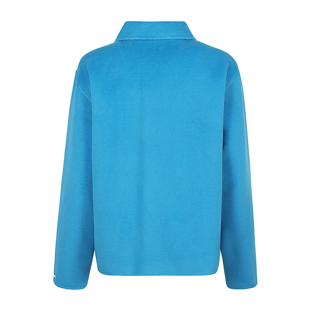 Marella Korte Polyester Jas Blue Dames