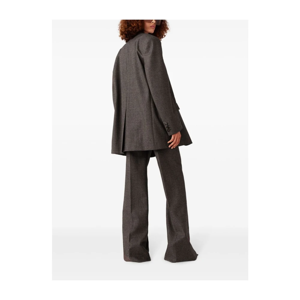 Stella Mccartney Getailleerde Flared Broek Gray Dames
