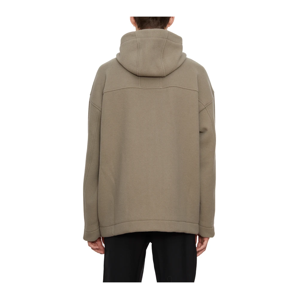 Andrea Ya aqov Oversized Hoodie Jas Beige Heren