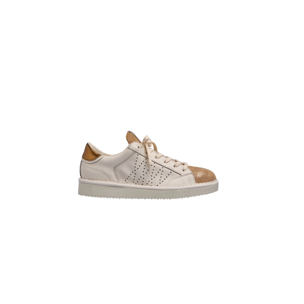 Panchic Witte Veterschoenen met Lurex Detail Dames Schoenen